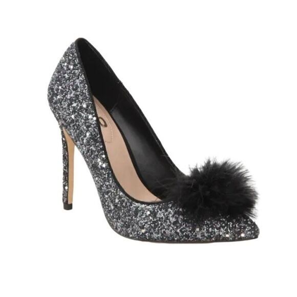 Mix No. 6 silver glitter party heels size 9 - Picture 2 of 8